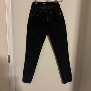 Zara Black Women’s Straight Leg Jeans size 4 gold hardware no flaws very cute